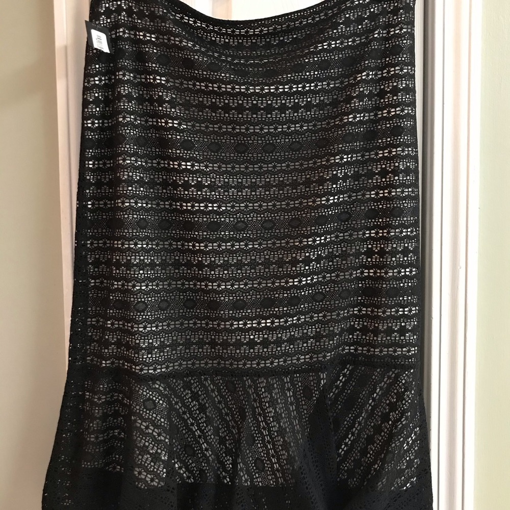 Black lace skirt